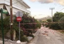 Ξεκινάνε οι εργασίες αποκατάστασης της οδού Νυμφών Κάντζας. Οι φθορές προκλήθηκαν από τις πρόσφατες νεροποντές